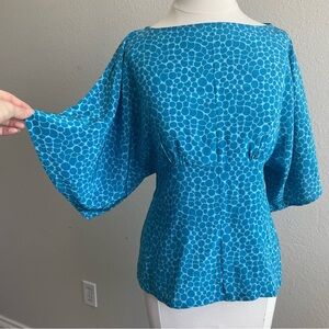 Anni Kuan Blue Silk Blouse